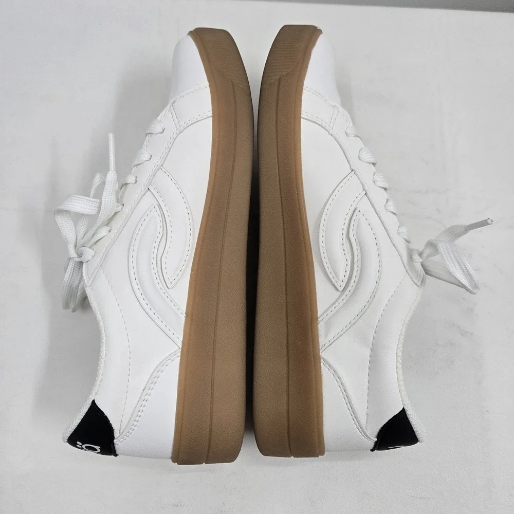 Ryka Viv Next Court Lace Up Inspired Women's‎ Sneakers White Faux Leather 5.5M